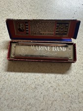 Vintage M. Hohner Germany Marine Band Pre War No. 1896 Key of C Original Box