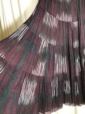 90s Gauze Broomstick 36" Maxi Skirt Boho Stripe Cowgirl Prairie Flowy Festival 8