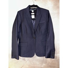 J Crew Preppy Office Professional Business Academia Pinstripe 99 Wool Blazer