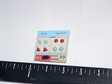 Birthstone earrings set 4 pairs new vintage Aquamarine March and another set