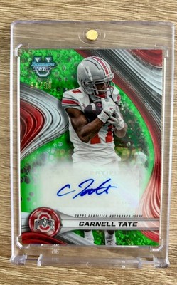 Carnell Tate 2024 Bowman Best U 1st Green Auto Rookie /99 #PA-CTA Q7136