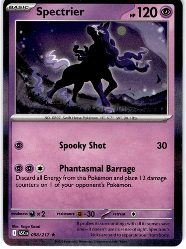 Pokemon Spectrier Ascended Heroes 98/217 Normal Holo Near Mint English