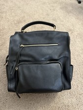 Metro Muse Backpack Women  s Medium Black Vegan Leather Travel Work School Bag