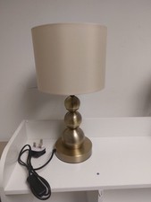 Set of 2 Brass Table Lamps 3 Ball Ascending Acrylic Lampset E14 Bulbs not inc!