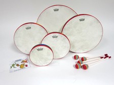 Kids Children's Hand Drums Set Rain Forest Percussion w/ Sticks