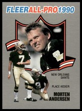 Morten Andersen All-Pro Insert 1990 Fleer #23 New Orleans Saints