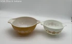 Pyrex Butterfly Gold Cinderella Bowl 2 Piece Set #441 #442 Vintage