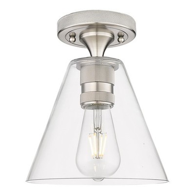 Innovations Lighting 434-1F-GBC-82 Crown Point 8''W Semi-Flush - Nickel