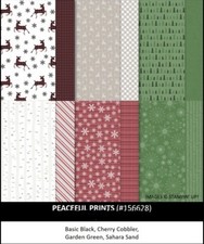 Stampin Up PEACEFUL PRINTS 24 Sheets 6x6 Designer Series Paper DSP Christmas