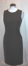 Calvin Klein Charcoal Black Dress Front Faux Pockets Womens sz 6