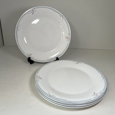 Royal Doulton - Carnation - 4 x Dinner Plates - 26.5cm Diameter - White - VGC