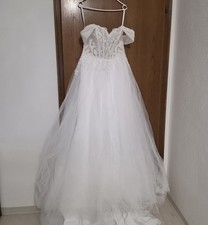Neues Brautkleid weiß Tüll Carmen Ausschnit...