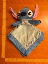 Disney baby Lilo  Stitch "Stitch" Blue Alien Security Blanket Lovey Satin