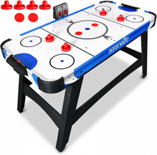 58In Powered Air Hockey Table Upgraded 700Ma 12V 2X Powerful Motor, 4 Player 4 P