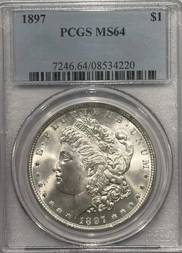1897 MORGAN DOLLAR PCGS MS64