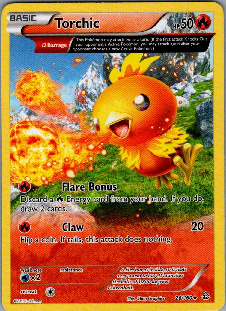 Torchic (Omega) Uncommon XY - Primal Clash 26/160 NM