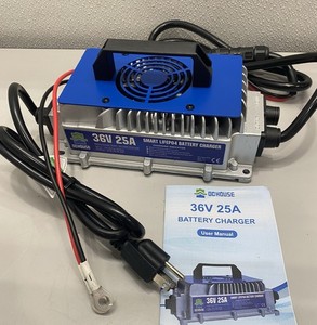 DC HOUSE 36V 25A Lithium Battery Charger, 900W Fast Charger QA1250A-43.8V25A