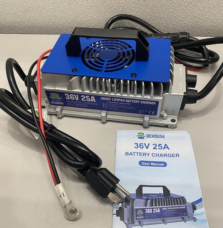 DC HOUSE 36V 25A Lithium Battery Charger, 900W Fast Charger QA1250A-43.8V25A