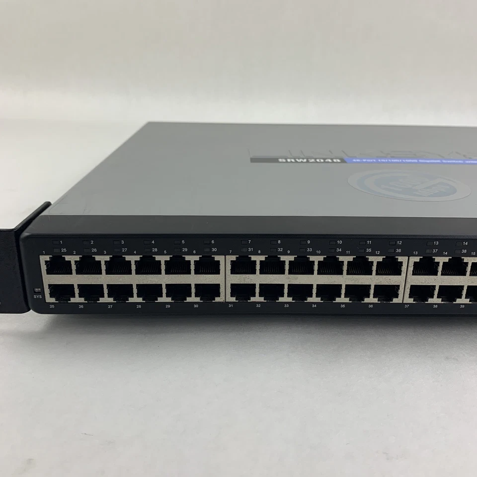 Linksys SRW2048 48 Port 10/100/1000 Gigabit Switch Tested Reset - Image 3 of 4