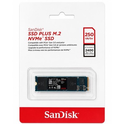 SanDisk SSD PLUS M.2 NVMe SSD 250 GB (M.2 2280, PCIe Gen 3.0) NEU OVP Garantie
