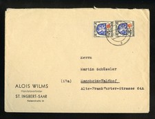 FRZ. ZONE Nr.9 (2) BRIEF ST. INGBERT (SAAR) 6.10.1946 - MANNHEIM (975668)