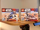 LEGO Rare 2008 Star Wars Lot: 7667 Imperial Dropship & 7668 Rebel Scout Speeder