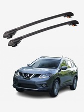 Cross Bars Roof Racks For Nissan Rogue Sport 2017-2022 Aluminum Black Lockable