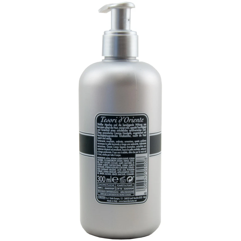 Tesori d'Oriente aromatische Handseife weißer Moschus 1 x 300ml Flüssigseife - Bild 2 von 2