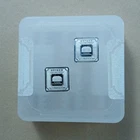 TWO 1 Gram .999 Fine Silver Geiger Bars Square in Bulk packaging Box