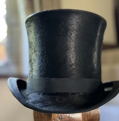 Very Rare Large High Epic Silk Top Hat 60cm Size. Dated Around 1880. - Image 1 of 4