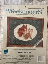 Stablemates Horses Counted Cross Stitch Pattern Booklet Vintage Weekenders