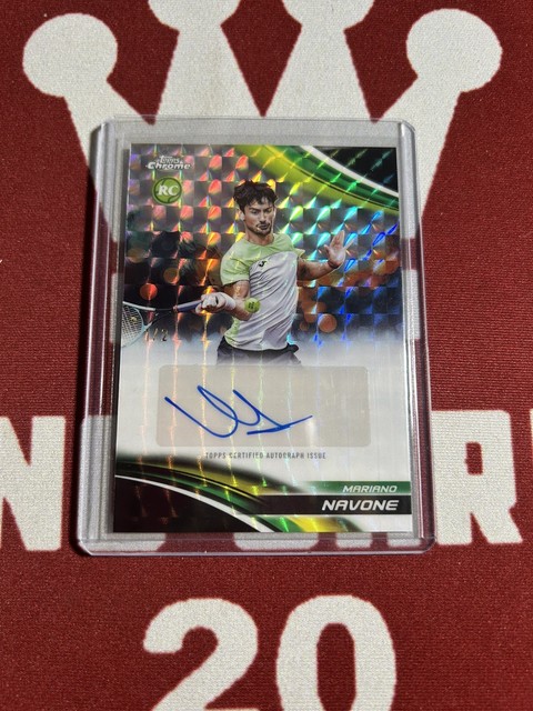 2025 Topps Chrome Tennis Mariano Navone Black Geometric Auto Rookie RC /2