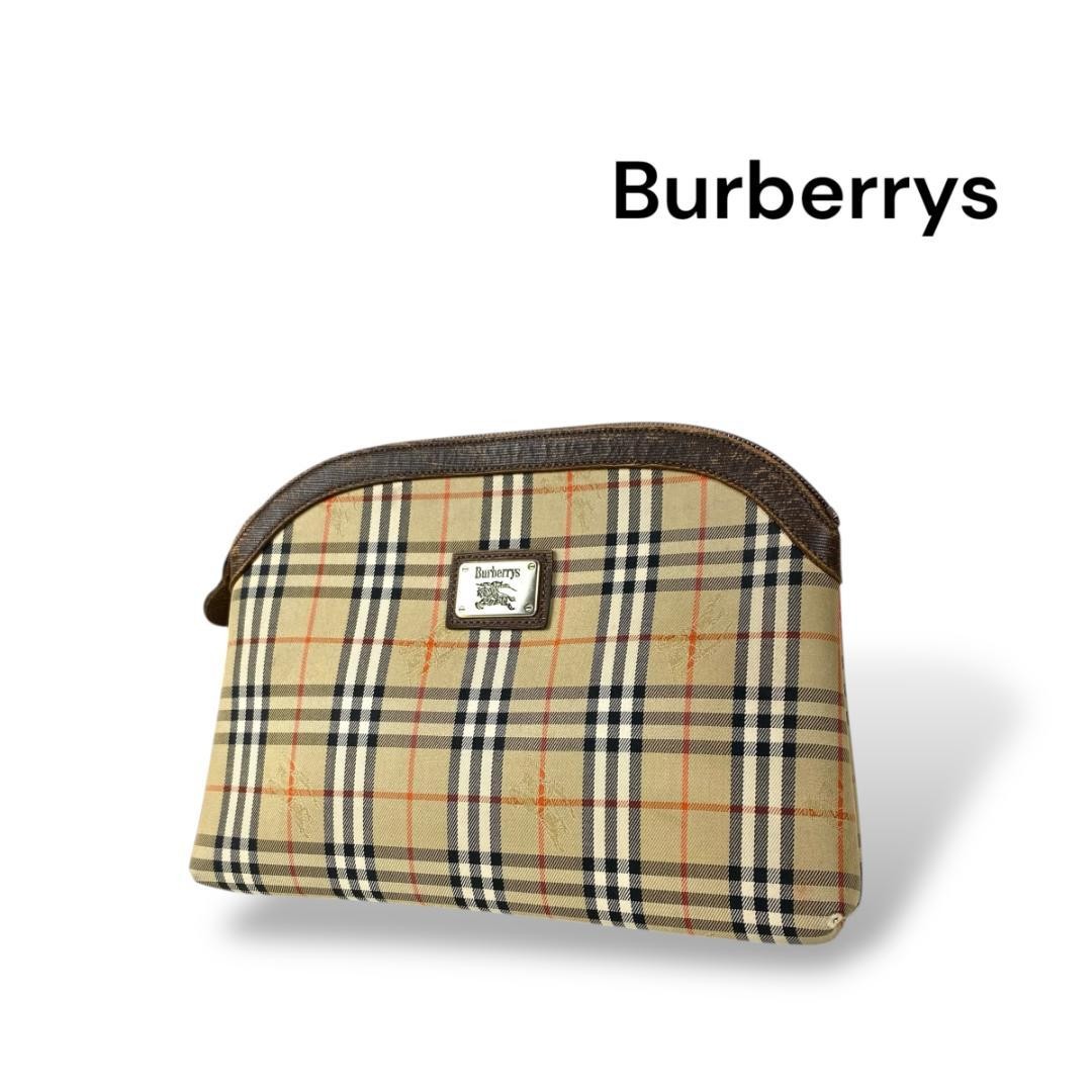 Burberry Nova Check Small Vintage Clutch Bag Pre-Owned Luxury Accessory