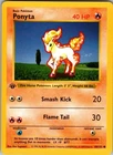 Ponyta 60/102 Common Base Set Shadowless Pokemon 1st Edition Lightly Played