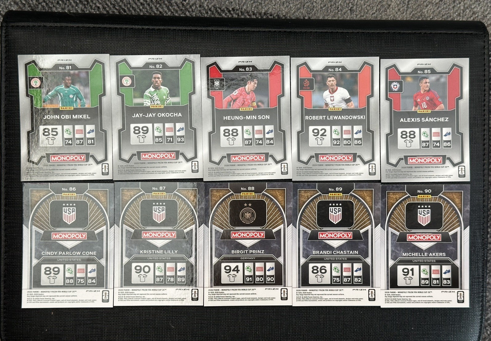 🔥GOLD CRACKED ICE COMPLETE SET! Panini Prizm 2026 FIFA World Cup Monopoly Messi view 4