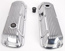 Jegs Polished Finned Valve Covers For Small Block Ford 289 302 351w