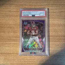 Topps 2022 Bowman Chrome Bryce Young #1 Purple Mini-Diamond Refractor PSA 10 /3…