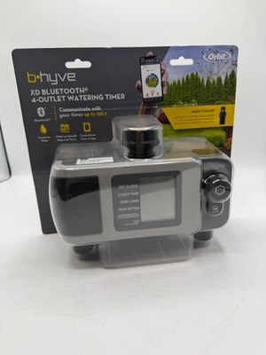 B-hyve XD 4-Port Smart Hose Watering Timer - App 4-Port, Gray
