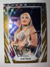 Topps Chrome WWE 2026 Tiffany Stratton Gold Logofractor #16/50 Card Wrestlemania