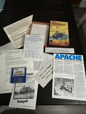 Datasoft Tomahawk Apple 2GS ''A HELICOPTER SIMULATION'' 1987 COMPLETE