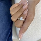 1.1ct Marquise & Round Anniversary Ring White Gold 14K Labcreated Diamond F/VS — photo 7