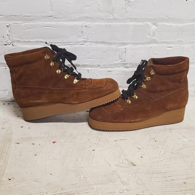 Mens vintage 70s Aspen Poland made brown suede trail finder hiking boots size 10