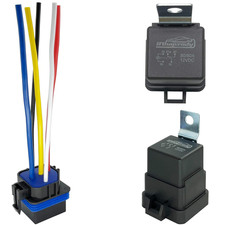 12VDC 80/60Amp Waterproof Relay, 5-Pin SPDT Automotive Relay with Pigtail