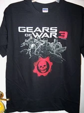Gears of War 3 Skull Delta Squad Black Short Sleeve Shirt Mens Size Small NWT