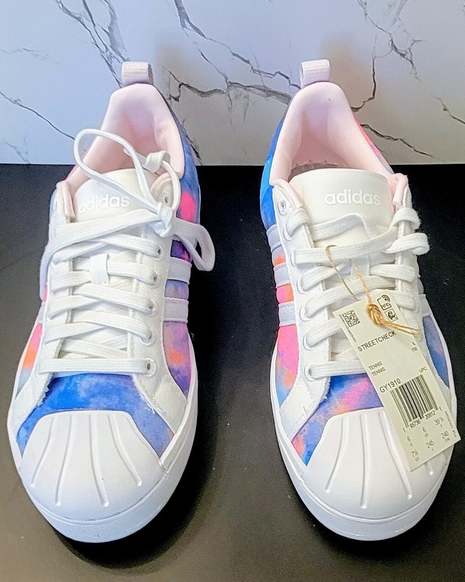 Brand New Adidas Streetcheck Sneakers, White/Pink/Blue, Size 7.5, New With  Box
