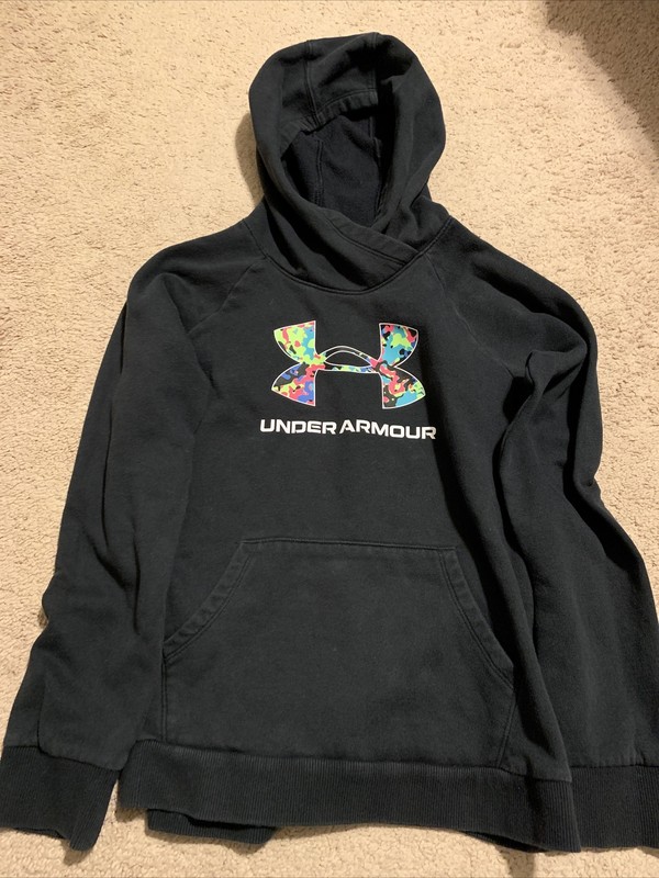Under Armour Youth YLG Girls Rival Fleece Logo Hoodie Black