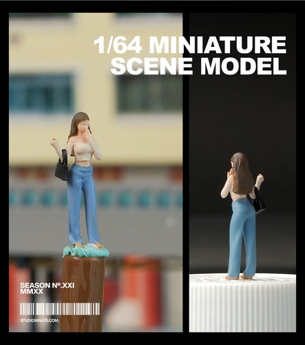 1/64 Diorama Trendy Girl Figure Model City Sexy Gril Scene Doll Display Model - Picture 15 of 16