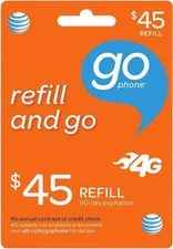 AT&T - AT&T Prepaid $45 Refill Top-Up Airtime  Directly to your Account. Fast 