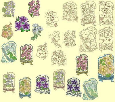 Fall Time Redwork 1087 Machine Embroidery Designs