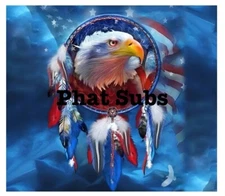 20oz Sublimation Tumbler Wrap Eagle Dream Catcher Ready To Press Heat Transfer